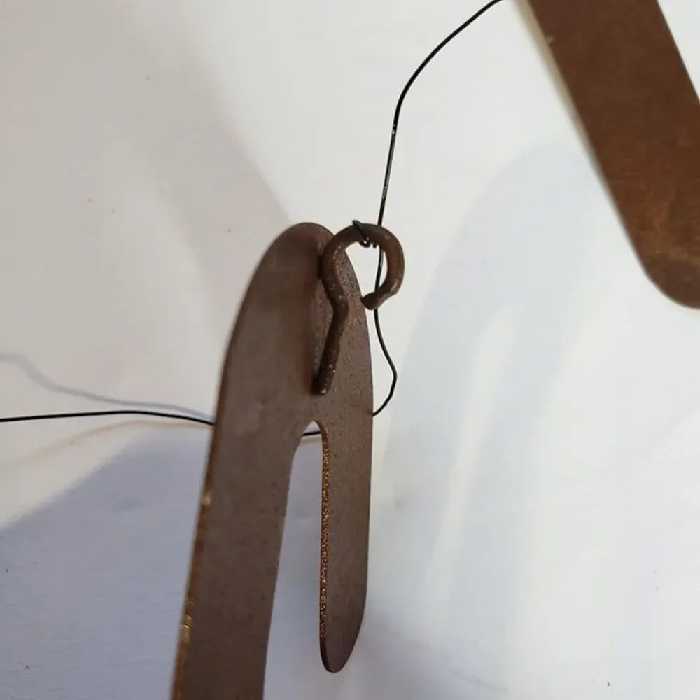 NEW Rusty Crusty Metal Christmas Candy Cane Garland Set of 4 Farmhouse